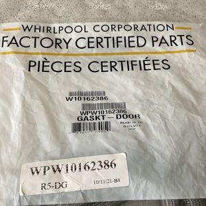 Whirlpool oven door gasket WPW10162385